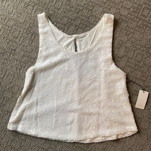 Sequin tank top crop. NWT. VICI